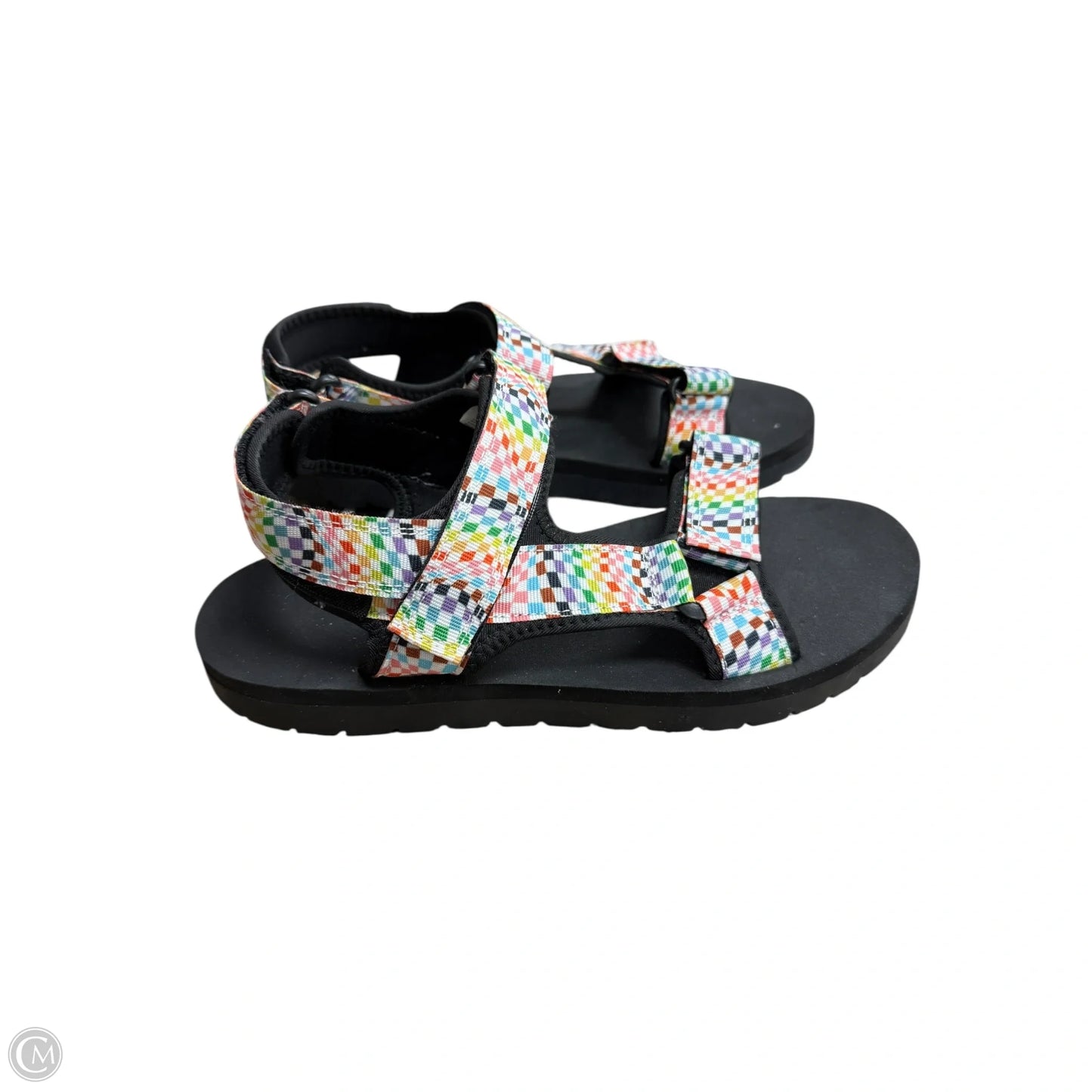 Sandals Flats By Clothes Mentor In Rainbow Print, Size: 9