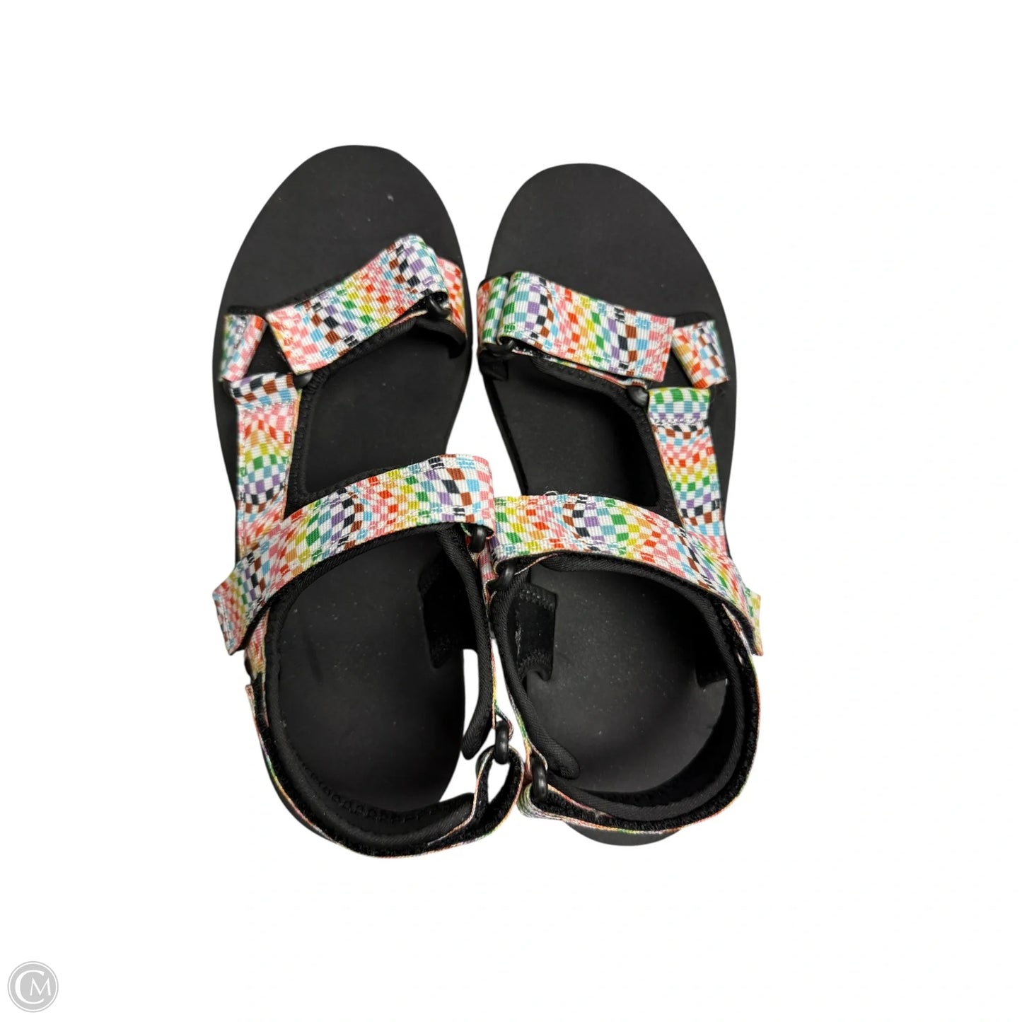 Sandals Flats By Clothes Mentor In Rainbow Print, Size: 9