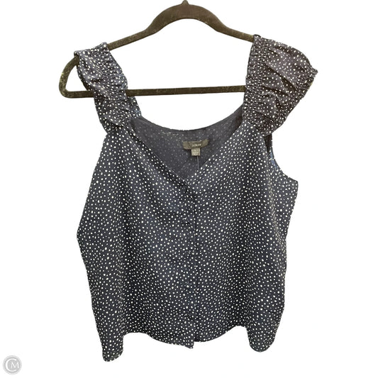 Top Sleeveless By J. Crew In Blue & White, Size: L
