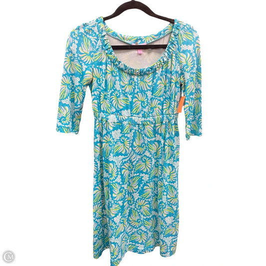 Dress Designer By Lilly Pulitzer In Blue & Yellow, Size: Xs