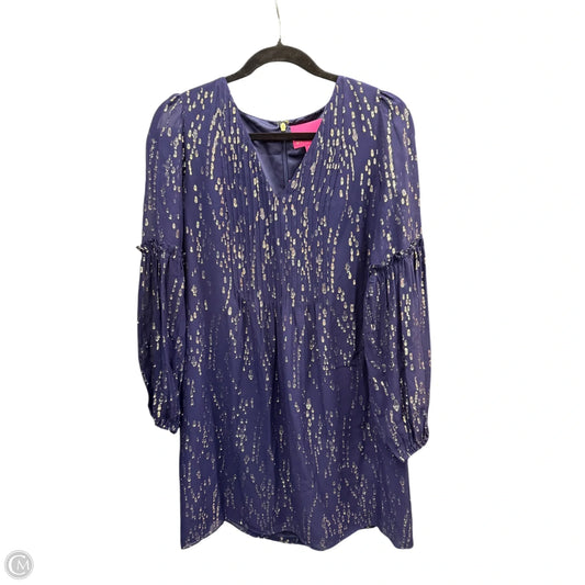 Dress Designer By Lilly Pulitzer In Blue & Gold, Size: 2