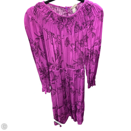 Dress Casual Midi By A New Day In Purple, Size: S