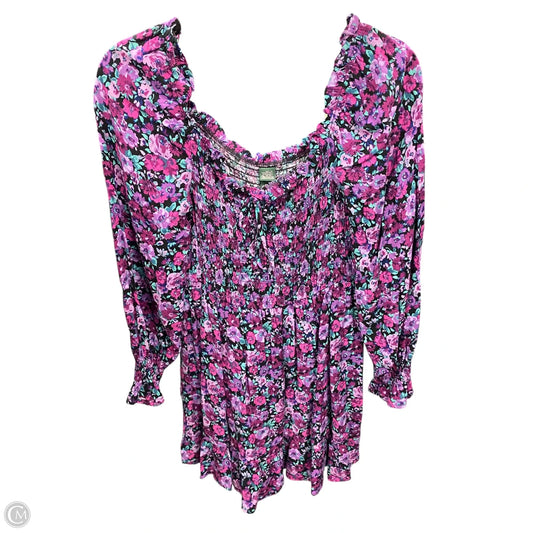 Dress Casual Short By Wild Fable In Pink & Purple, Size: M