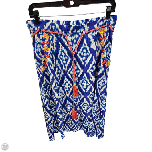 Skirt Maxi By Soft Surroundings In Blue & White, Size: Xs