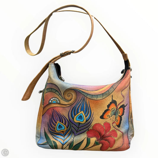 Handbag Leather By Anuschka, Size: Large