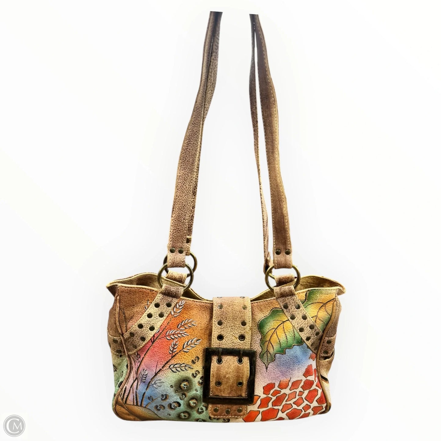Handbag Leather By Anuschka, Size: Large