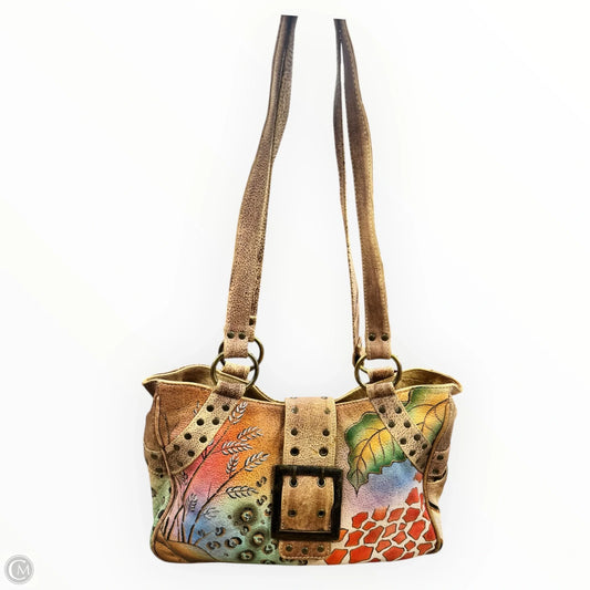 Handbag Leather By Anuschka, Size: Large