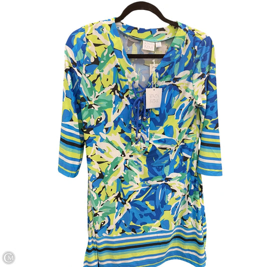 Swimwear Cover-up By Clothes Mentor In Blue & Green, Size: Xs