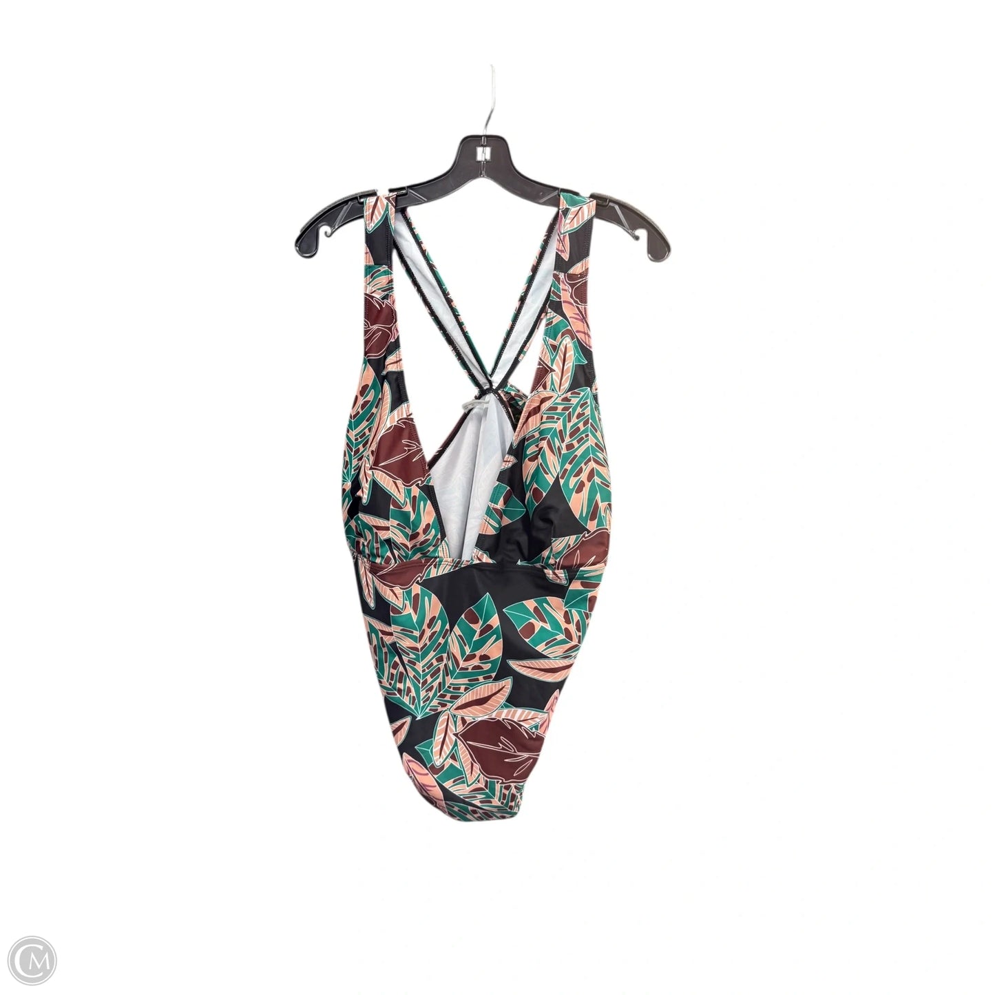 Swimsuit By Clothes Mentor In Black & Brown, Size: 2x