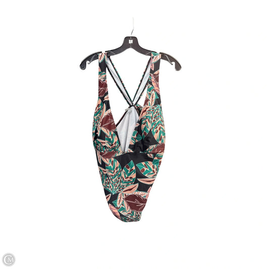 Swimsuit By Clothes Mentor In Black & Brown, Size: 2x