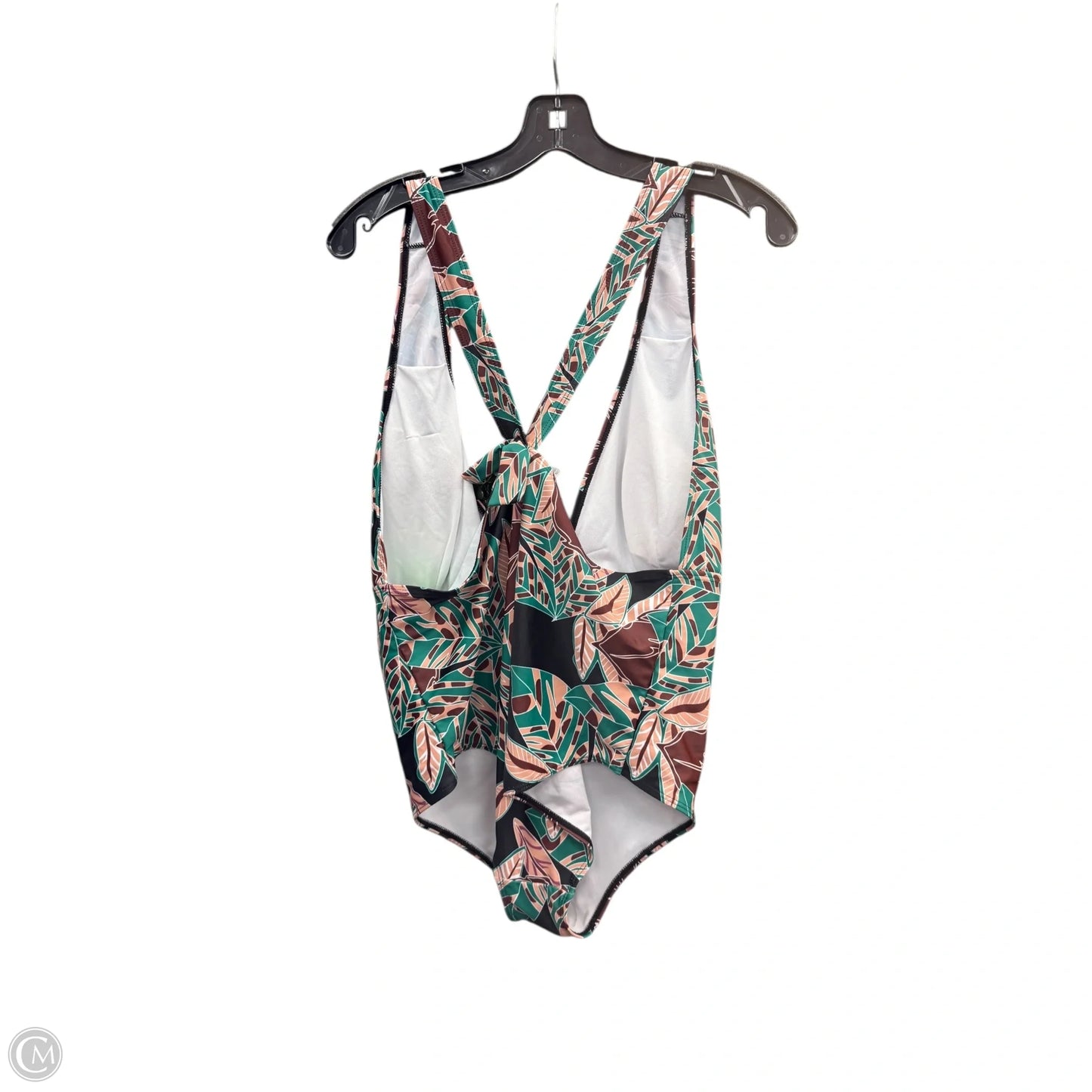 Swimsuit By Clothes Mentor In Black & Brown, Size: 2x