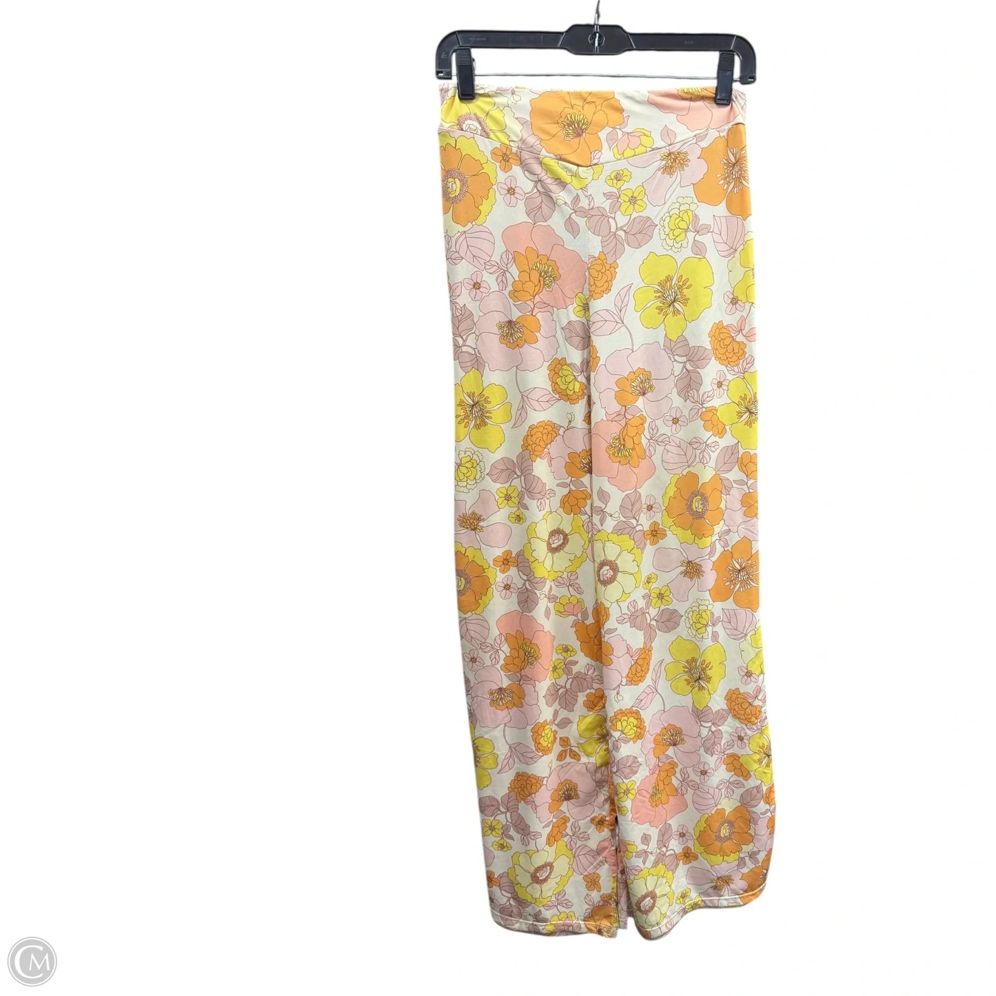Pants Wide Leg By Cme In Tan & Yellow, Size: S