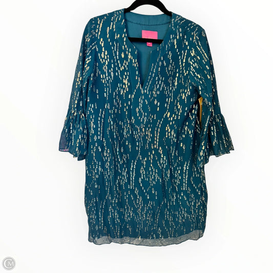Dress Designer By Lilly Pulitzer In Gold & Green, Size: M