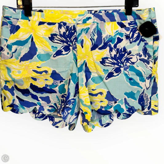 Shorts Designer By Lilly Pulitzer In Blue & Yellow, Size: 10