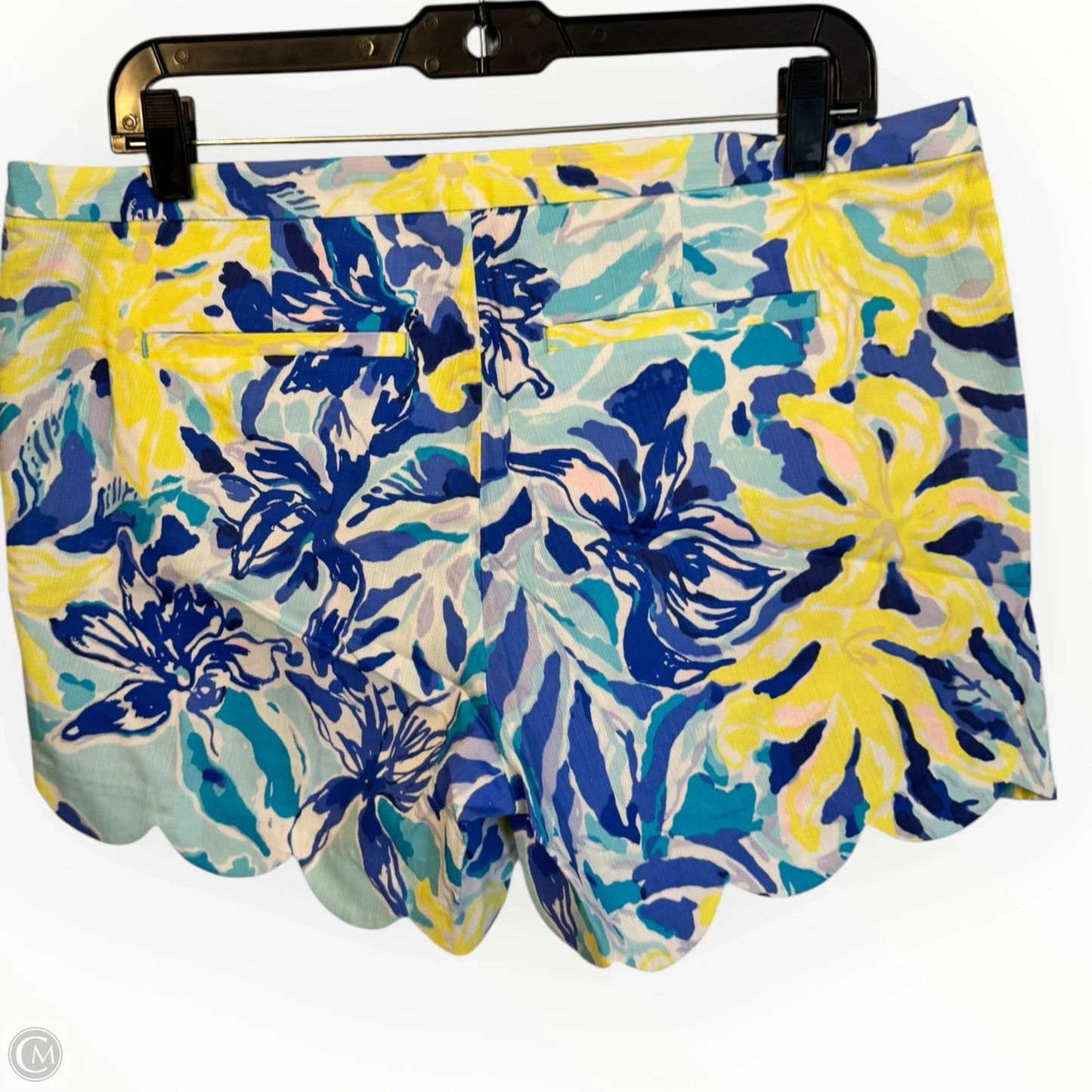 Shorts Designer By Lilly Pulitzer In Blue & Yellow, Size: 10