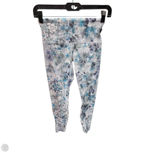 Athletic Leggings By Lululemon In Blue & Grey, Size: 4