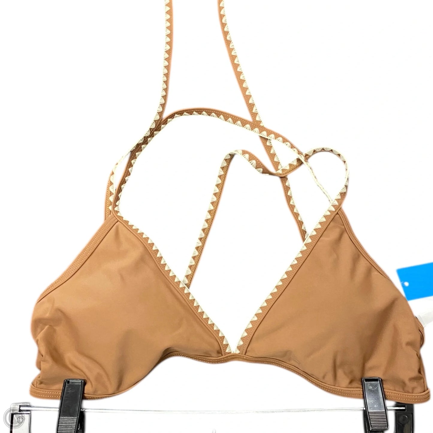 Swimsuit Top By Cupshe In Brown & White, Size: S