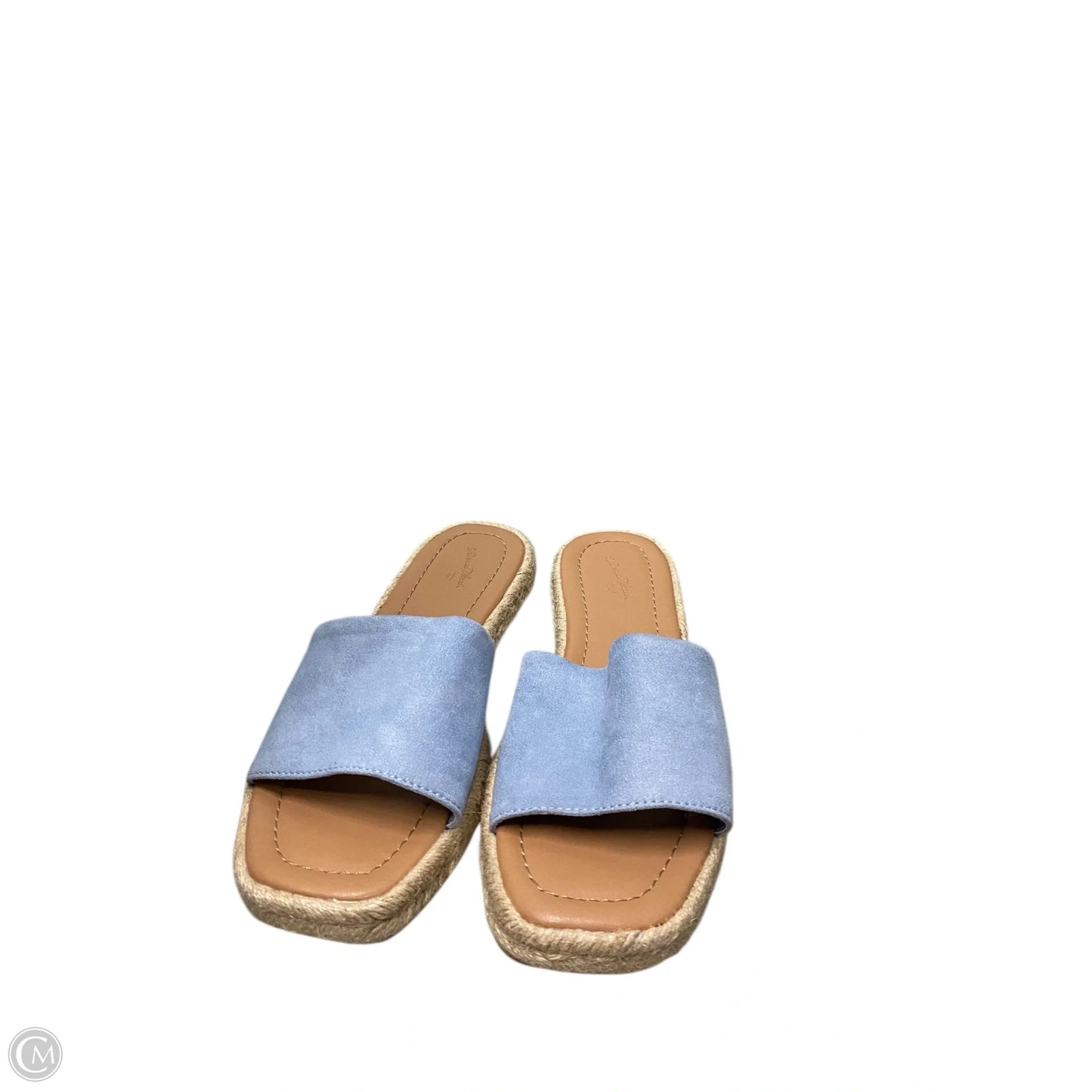 Sandals Flats By Universal Thread In Blue & Cream, Size: 8
