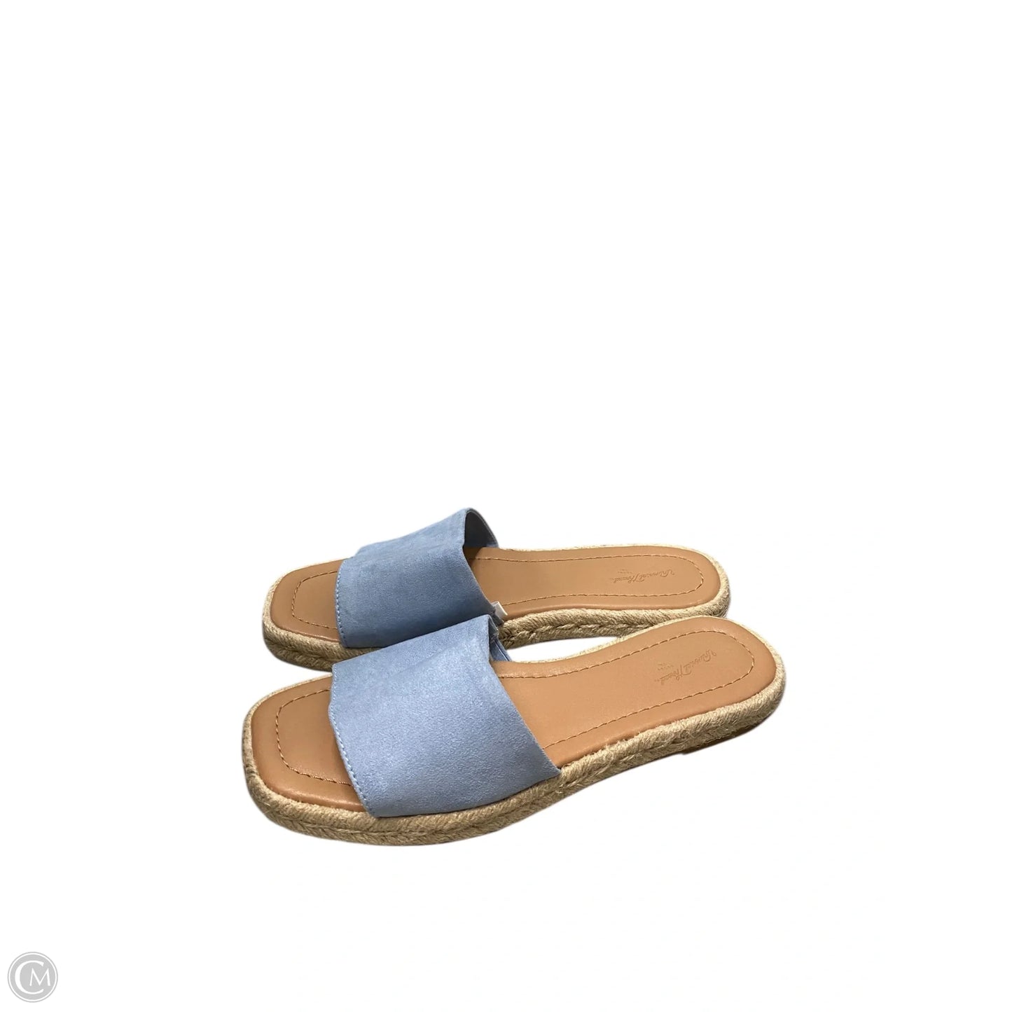 Sandals Flats By Universal Thread In Blue & Cream, Size: 8
