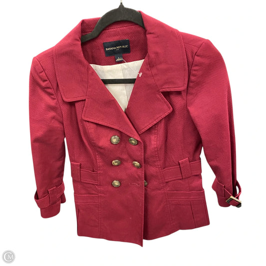 Blazer By Banana Republic In Maroon, Size: 2
