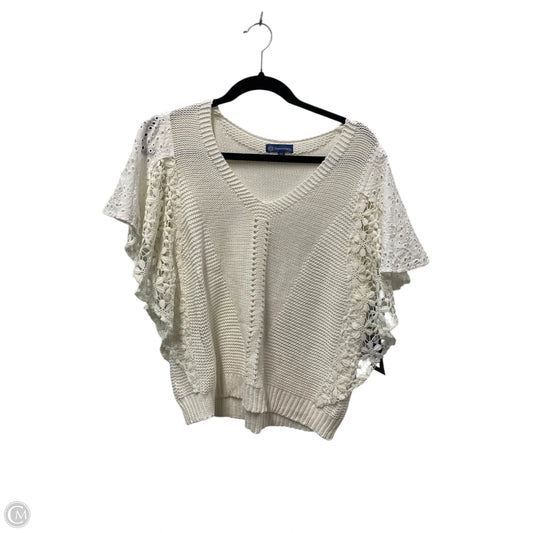 Sweater Short Sleeve By Democracy In White, Size: Xl