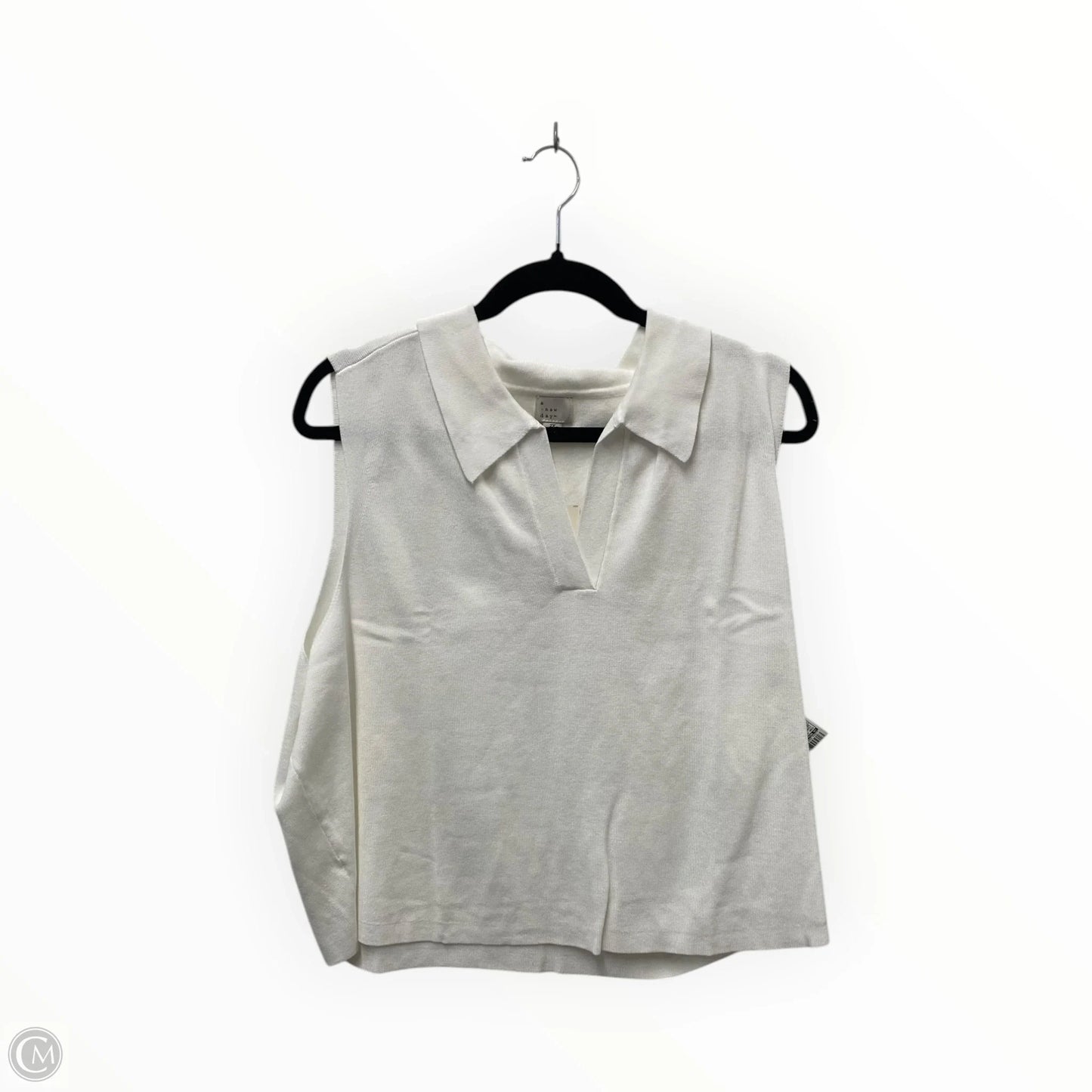 Top Sleeveless By A New Day In Ivory, Size: 2x