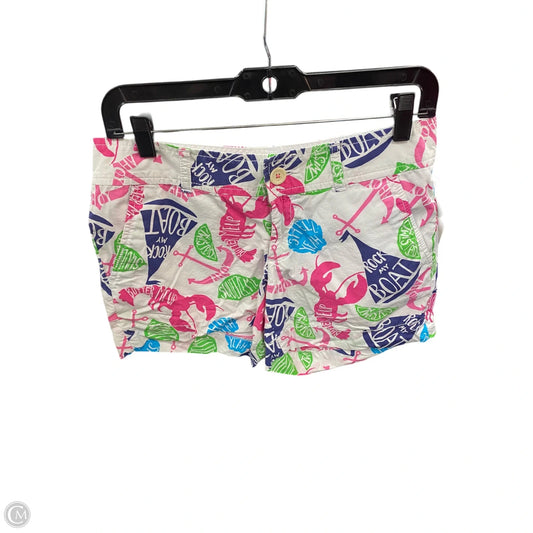 Shorts Designer By Lilly Pulitzer In Pink & White, Size: 2