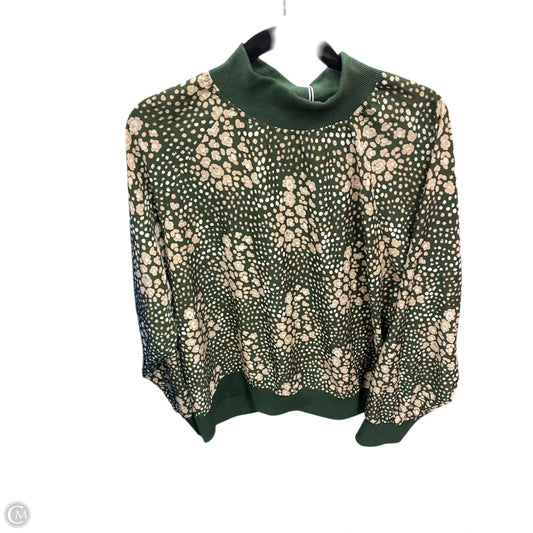 Blouse Long Sleeve By Anniewear In Cream & Green, Size: 2x