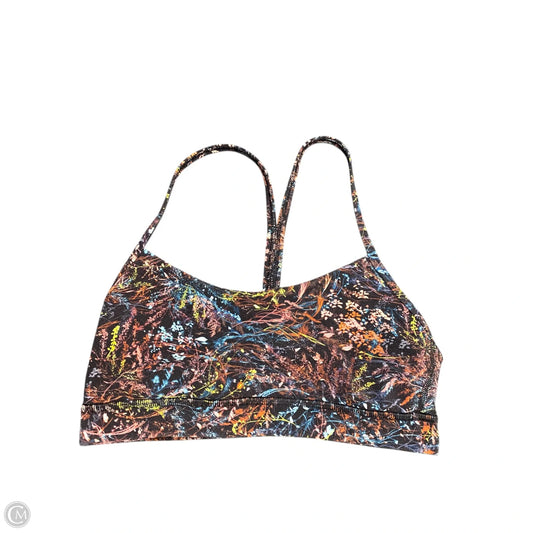 Athletic Bra By Lululemon In Black & Blue, Size: 6