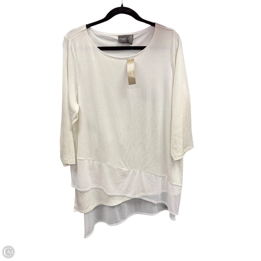 Tunic Long Sleeve By Chicos In White, Size: Xl