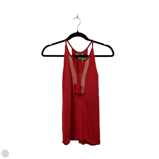 Top Sleeveless By Lucky Brand In Red, Size: S