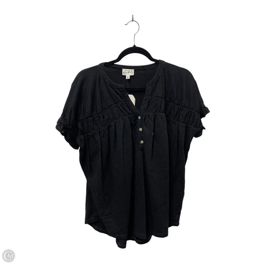 Top Short Sleeve By Wonderly In Black, Size: M