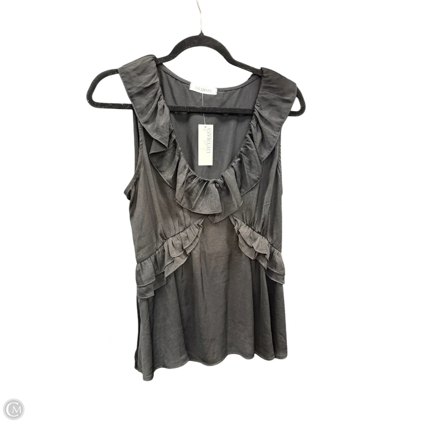 Blouse Sleeveless By Clothes Mentor In Black, Size: L