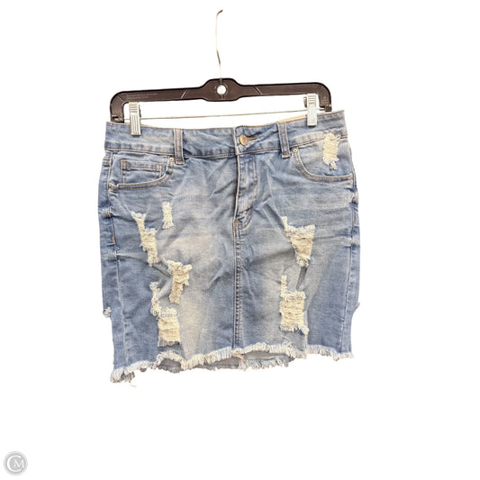 Skirt Mini & Short By Wax Jean In Blue Denim, Size: M