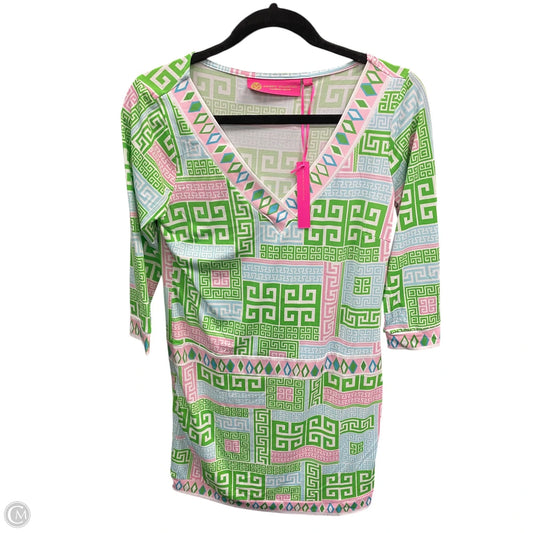 Dress Casual Short By Clothes Mentor In Green & Pink, Size: S