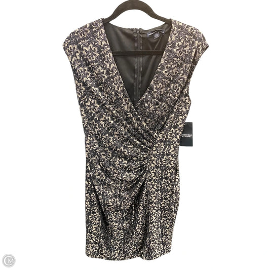 Dress Casual Midi By American Living In Black & Silver, Size: 14