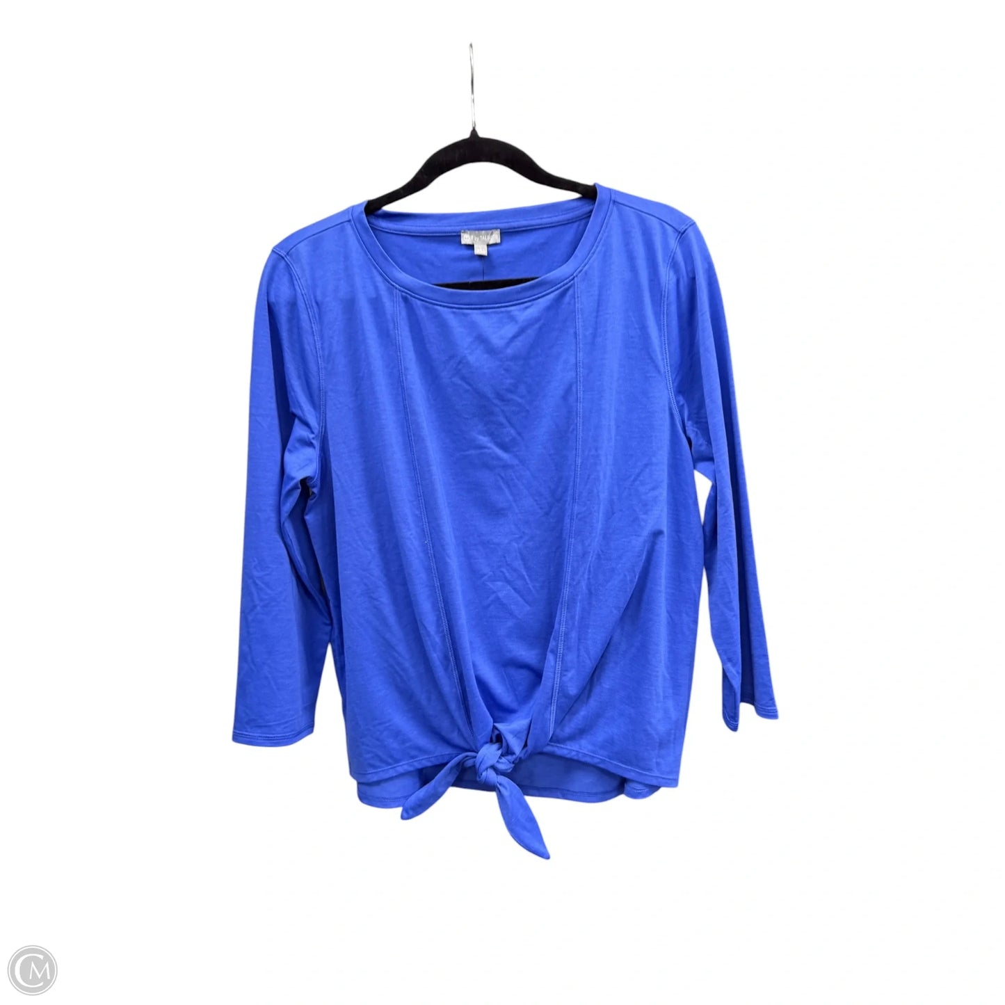 Top Long Sleeve Basic By Talbots In Blue, Size: L