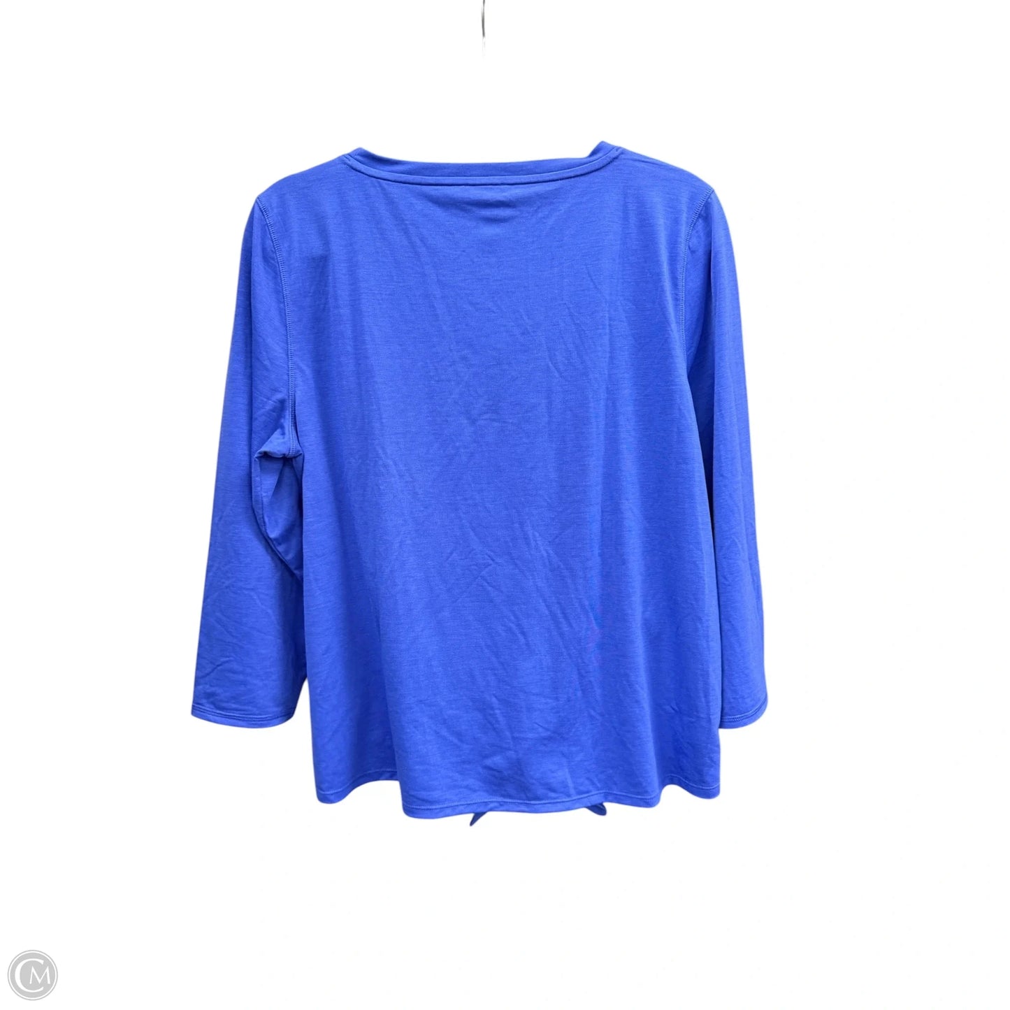 Top Long Sleeve Basic By Talbots In Blue, Size: L