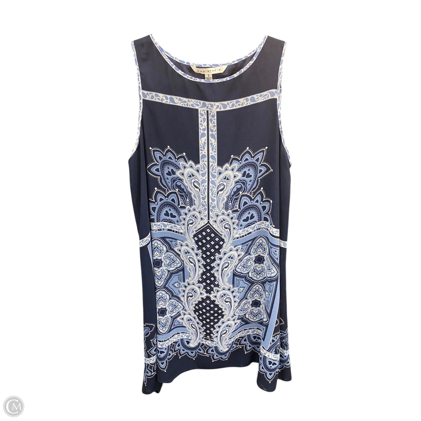 Dress Casual Short By Max Studio In Blue & White, Size: S