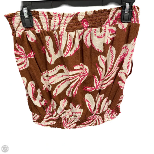 Top Sleeveless By Anthropologie In Brown & Pink, Size: S