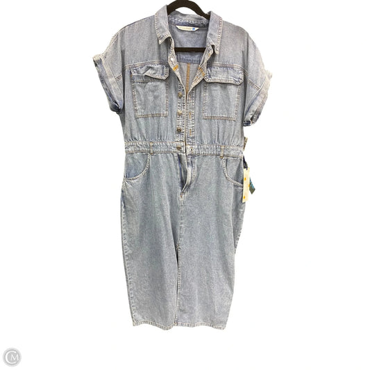 Dress Casual Midi By Clothes Mentor In Blue Denim, Size: L