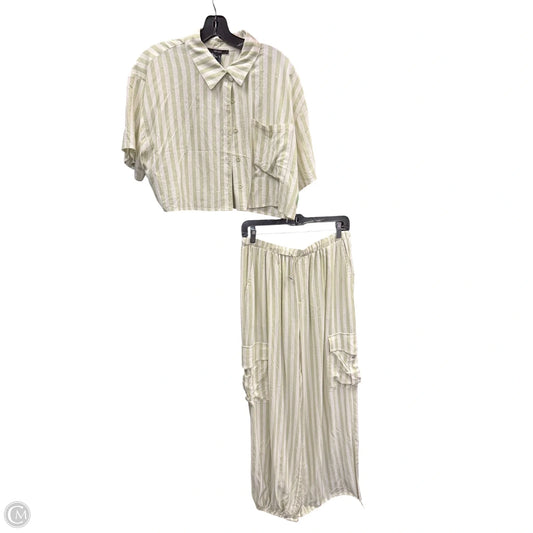 Pants Set 2pc By Forever 21 In Green & White, Size: L