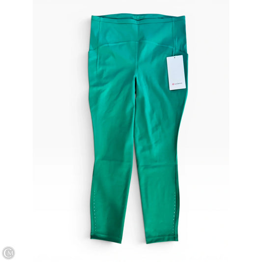 Athletic Leggings Capris By Lululemon In Green, Size: 10