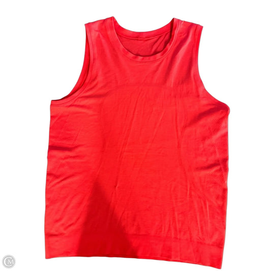 Athletic Tank Top By Lululemon In Coral, Size: L