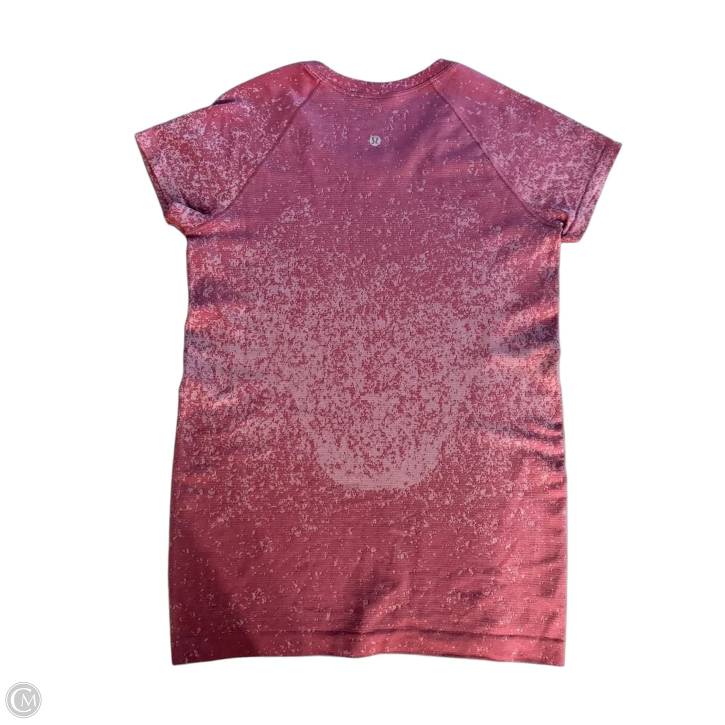 Athletic Top Short Sleeve By Lululemon In Pink, Size: L