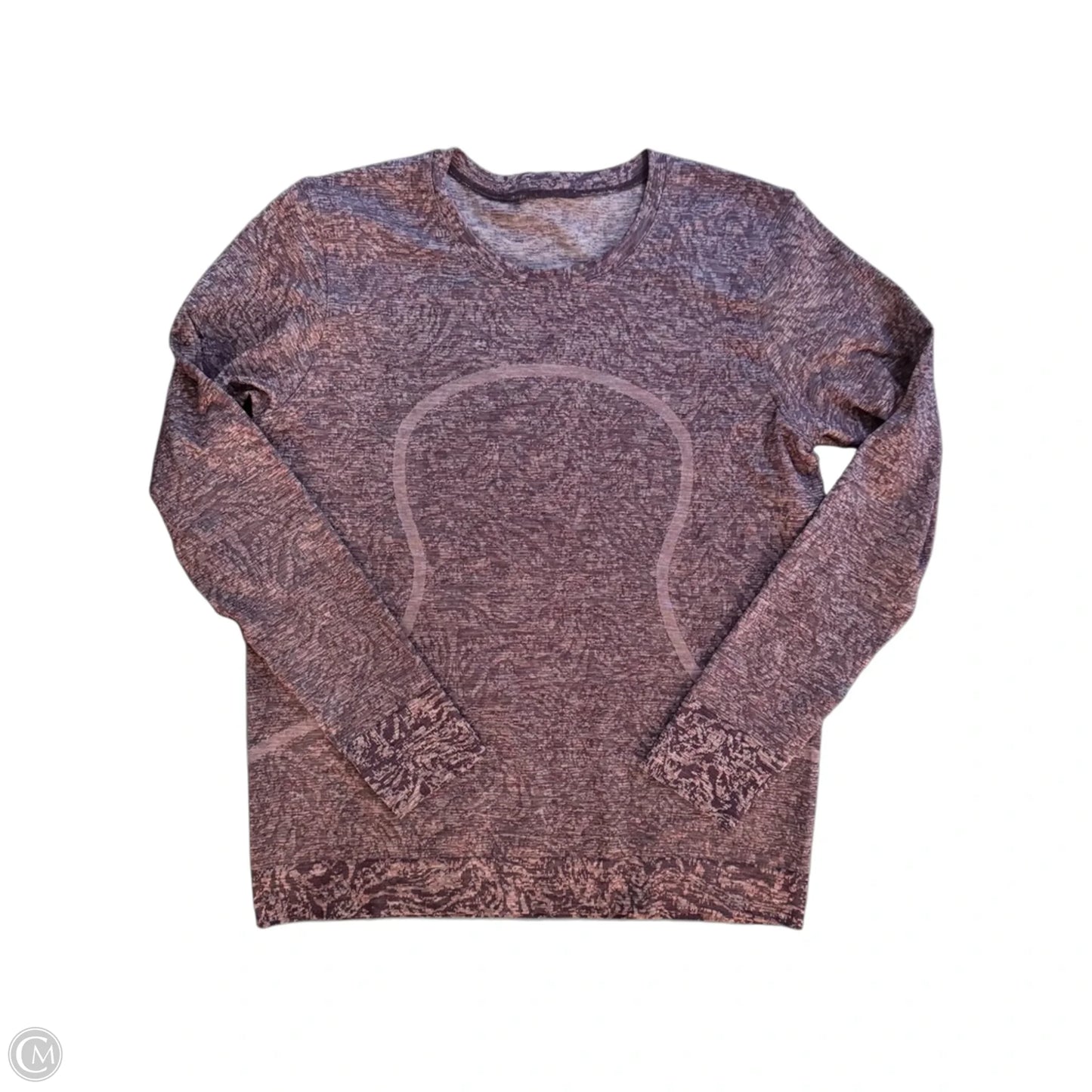 Athletic Top Long Sleeve Crewneck By Lululemon In Maroon, Size: L