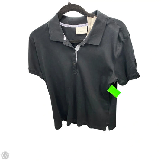Top Short Sleeve By Liz Claiborne In Black, Size: M