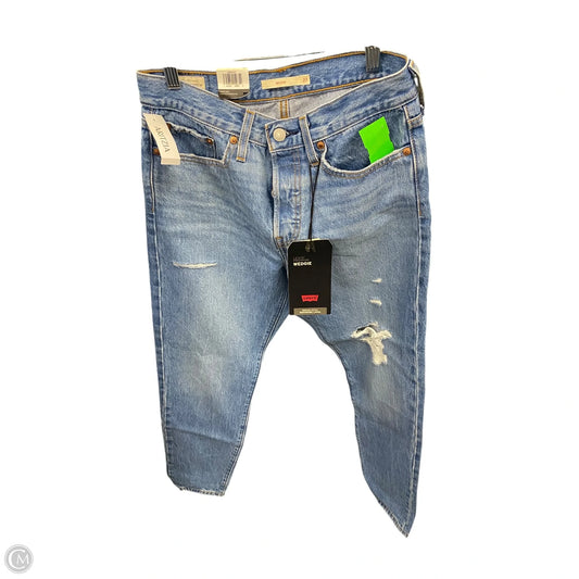 Jeans Straight By Levis In Blue Denim, Size: 4