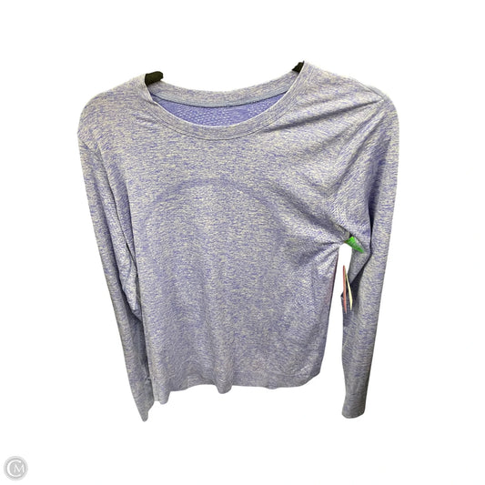 Athletic Top Long Sleeve Crewneck By Lululemon In Blue, Size: L
