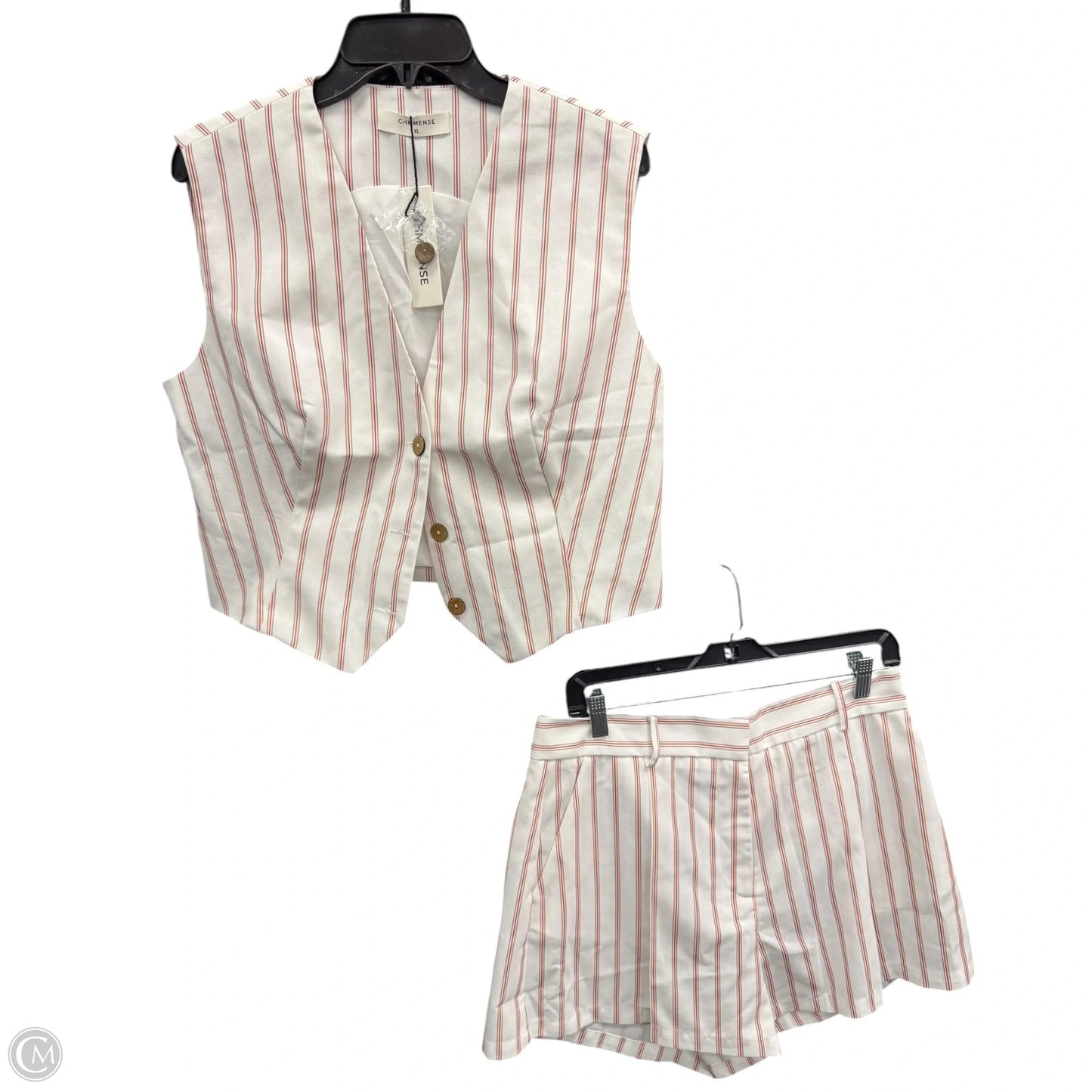 Shorts Set By Commense In Striped Pattern, Size: Xl
